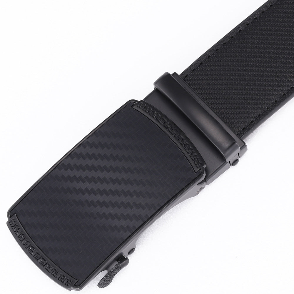 Rhinobelt Automatische Riem – Echt Leer – Zonder Gaatjes - Zwart