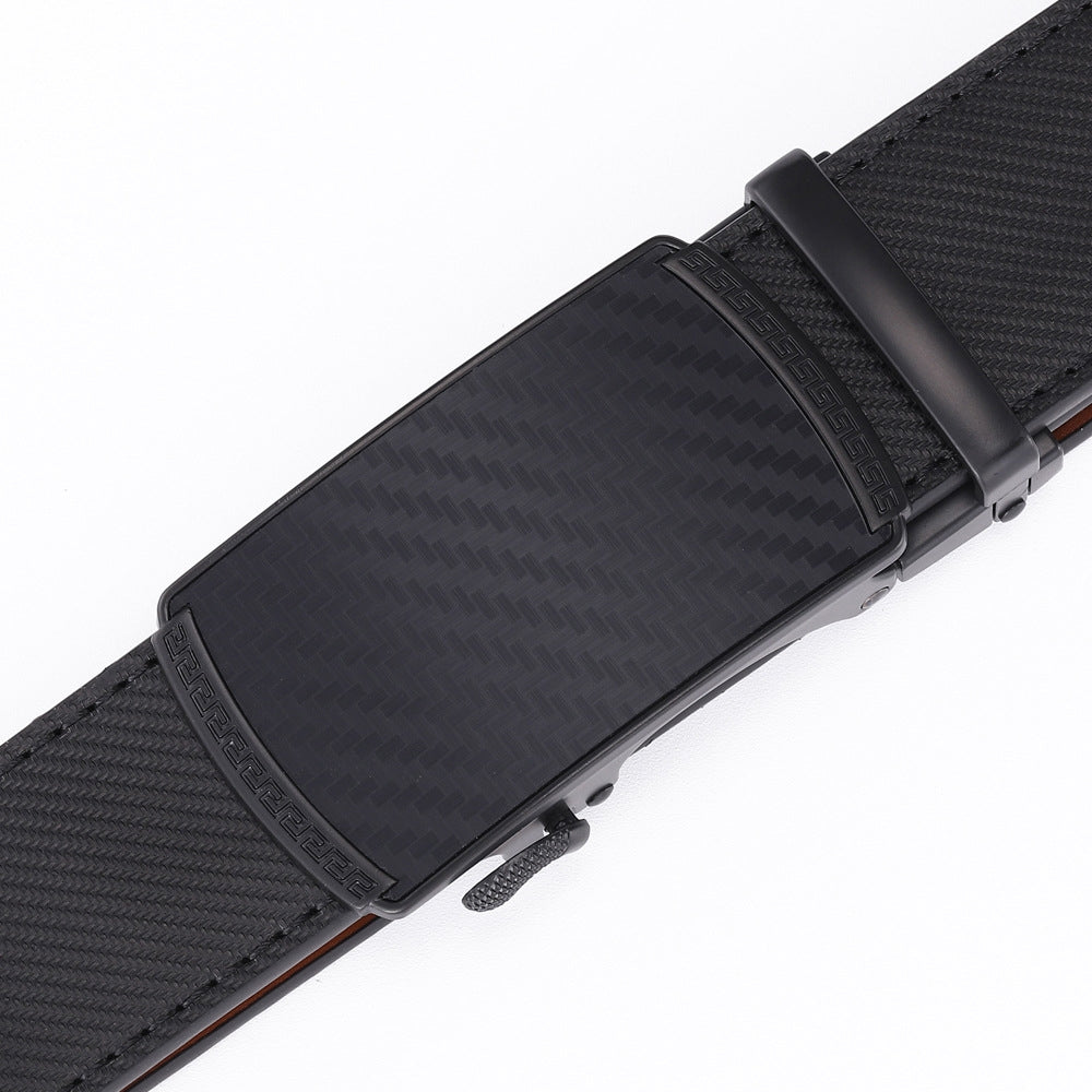 Rhinobelt Automatische Riem – Echt Leer – Zonder Gaatjes - Zwart