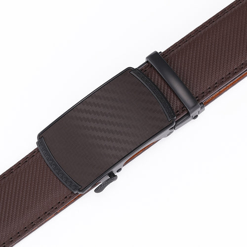 Rhinobelt Automatische Riem – Echt Leer – Zonder Gaatjes - Bruin