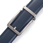Rhinobelt Automatische Riem – Echt Leer – Zonder Gaatjes - Blauw