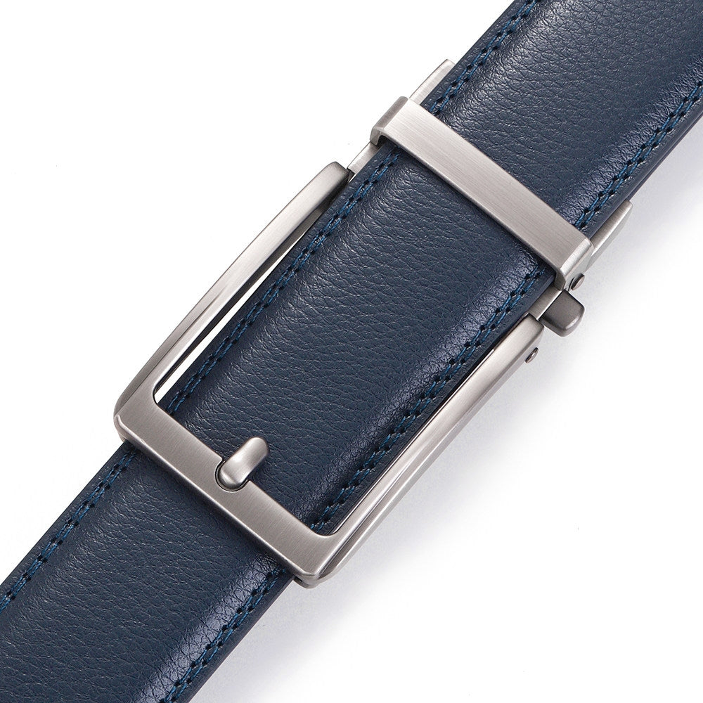 Rhinobelt Automatische Riem – Echt Leer – Zonder Gaatjes - Blauw