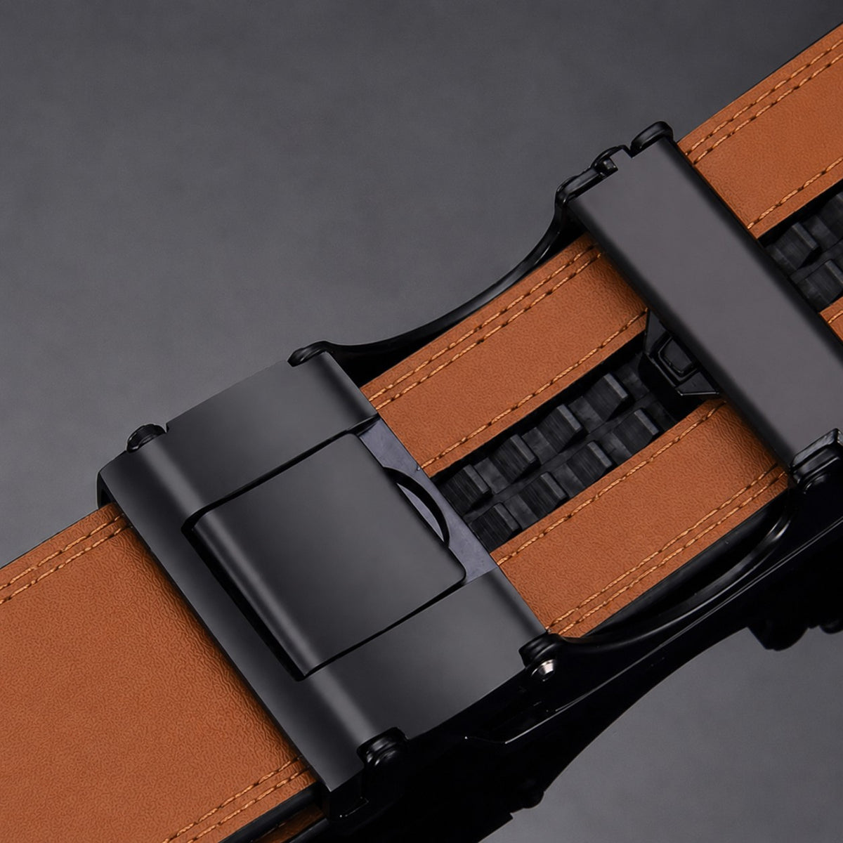 Rhinobelt Automatische Riem – Echt Leer – Zonder Gaatjes - Bruin