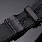 Rhinobelt Automatic Belt – Genuine Leather – Without Holes – Carbon – Black
