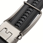 Rhinobelt Automatische Riem – Echt Leer – Zonder Gaatjes - Zwart