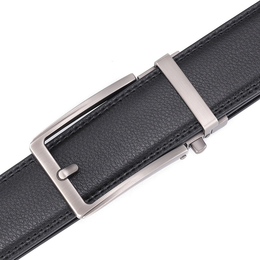 Rhinobelt Automatische Riem – Echt Leer – Zonder Gaatjes - Zwart