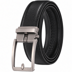 Rhinobelt Automatische Riem – Echt Leer – Zonder Gaatjes - Zwart